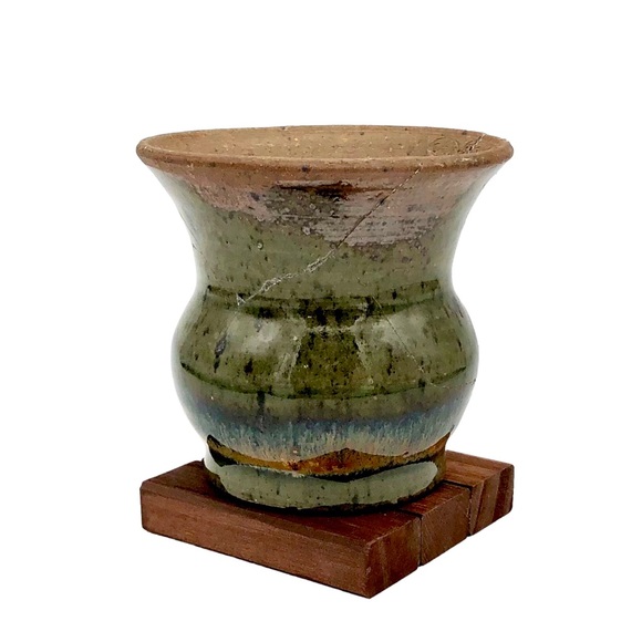 Kintsugi Vase Glazed Studio Pottery Gold Crack Personal Growth Gift Coming Soon! - Picture 8 of 10